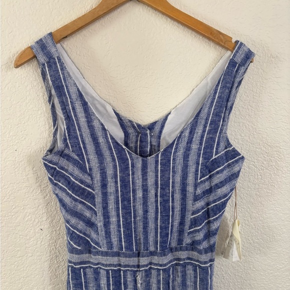 Indigo Rein Blue Jumpsuit with Wide Legs and Tie Belt - Picture 2 of 9